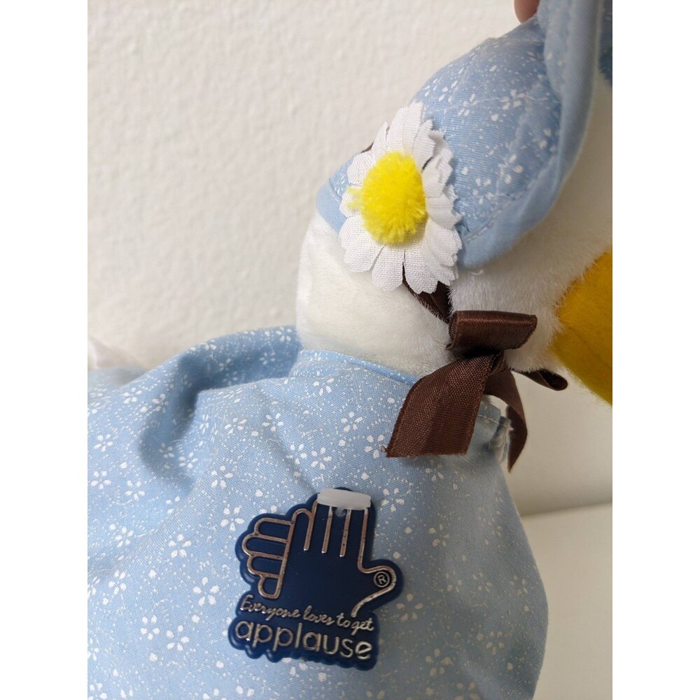 Vintage Duck Mother Goose Cottage Core Farm Decor Plush Stuffed Animal Applause - Picture 6 of 10